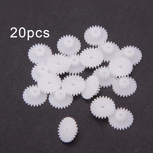 Miniatura 6 de Othmro 20 piezas de engranajes de plástico 24 dientes modelo 24102B engranaje de reducción engranajes de gusano de plástico para RC coche robot motor