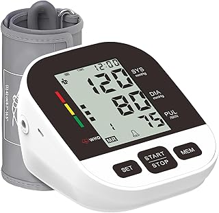 Blood Pressure Monitor for Home Use - Automatic BP Machine with Clinically Accurate Readings, 2 Users LCD Display, 198 Memory & Large Arm Cuff 22-42cm (FSA/HSA Eligible)