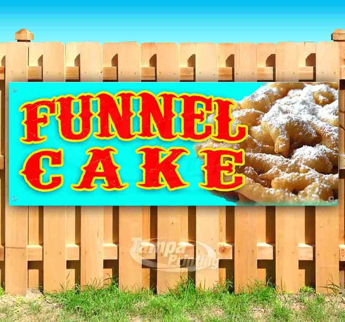 Funnel Cake Banner 13 oz | Non-Fabric | Heavy-Duty Vinyl Single-Sided with Metal Grommets