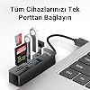VegGieg USB 2.0 SD - MicroSD Card Reader and 3 Port USB Multiplexer Hub