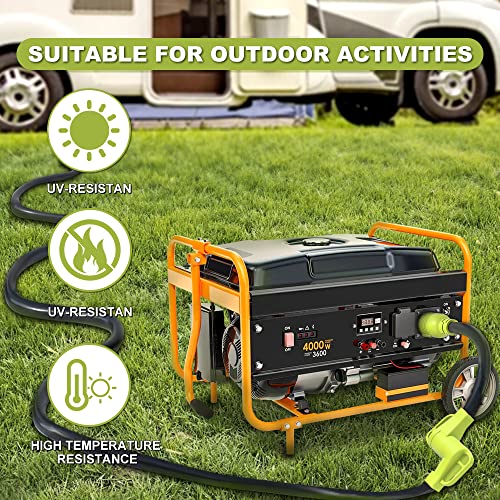 AOWEITOUR 30 Amp to 50 Amp RV Generator Adapter Cord, NEMA L5-30P Twist Lock Male Plug to NEMA 14-50R Female, Outdoor Ower Equipment Suitable for RV Trailer Camper, Heavy Duty STW 10 AWG(12 Inch) - Thumbnail 7
