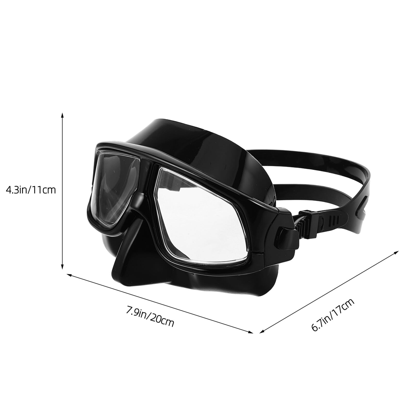 Máscara de Buceo Snorkel Ajustable para Adultos Gafas de Buceo Profesional Volumen con Amplia Visión para Natación y Snorkeling