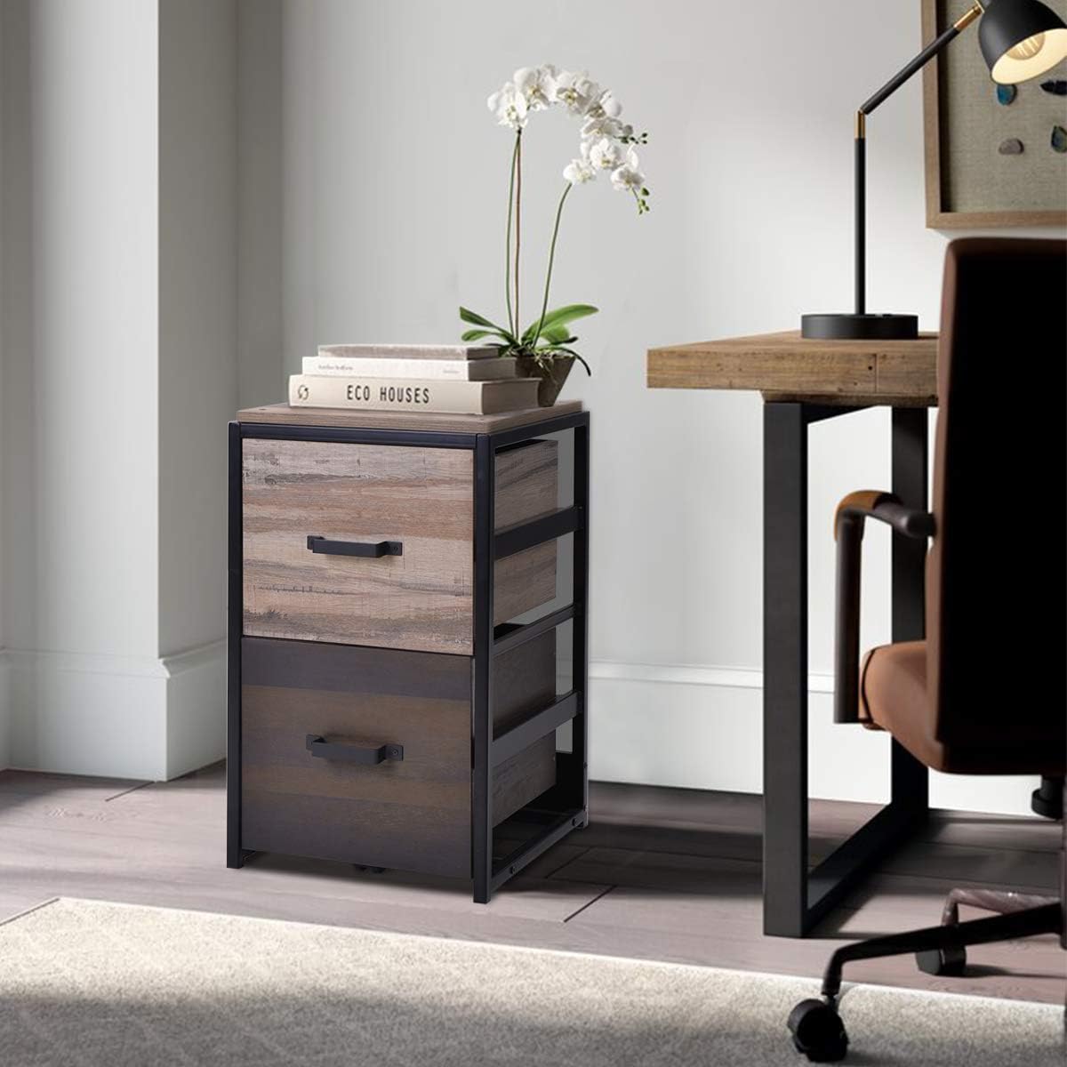 File 2 Drawer File Wood Filing