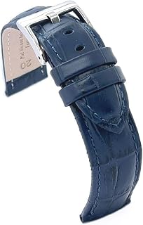 Correa de cuero vacuno grabado cocodrilo escama cuadrada alomada deportiva – Para reloj – Tallas 14mm 16mm 18mm 20mm 22mm 24mm 26mm 28mm 30mm – Resistente y elegante 368