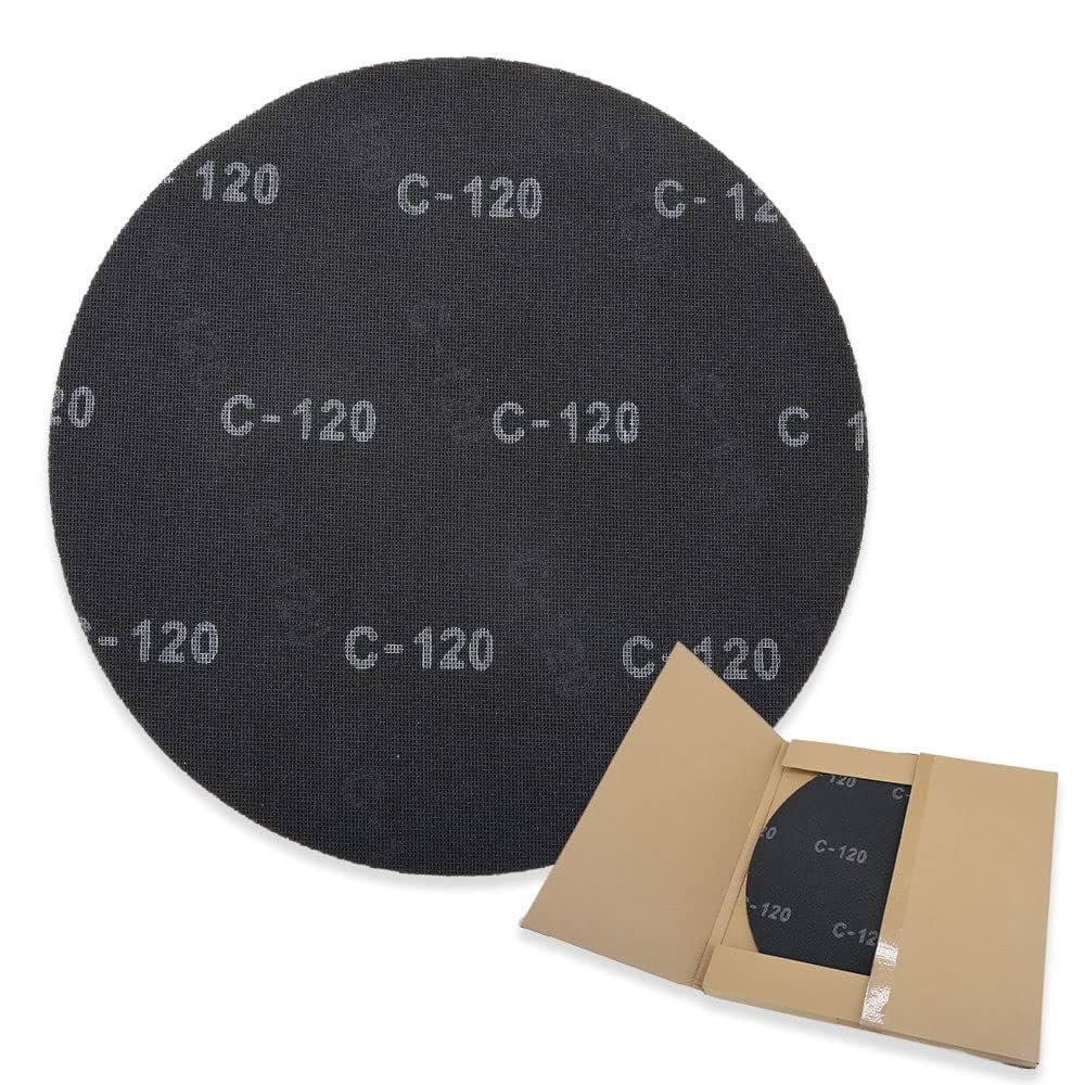 QZATACAEN 430mm(17") Zentimeter Sanding Screen Discs, 120 Grit Silicon Carbide Mesh Sanding Disc for Hardwood Floors