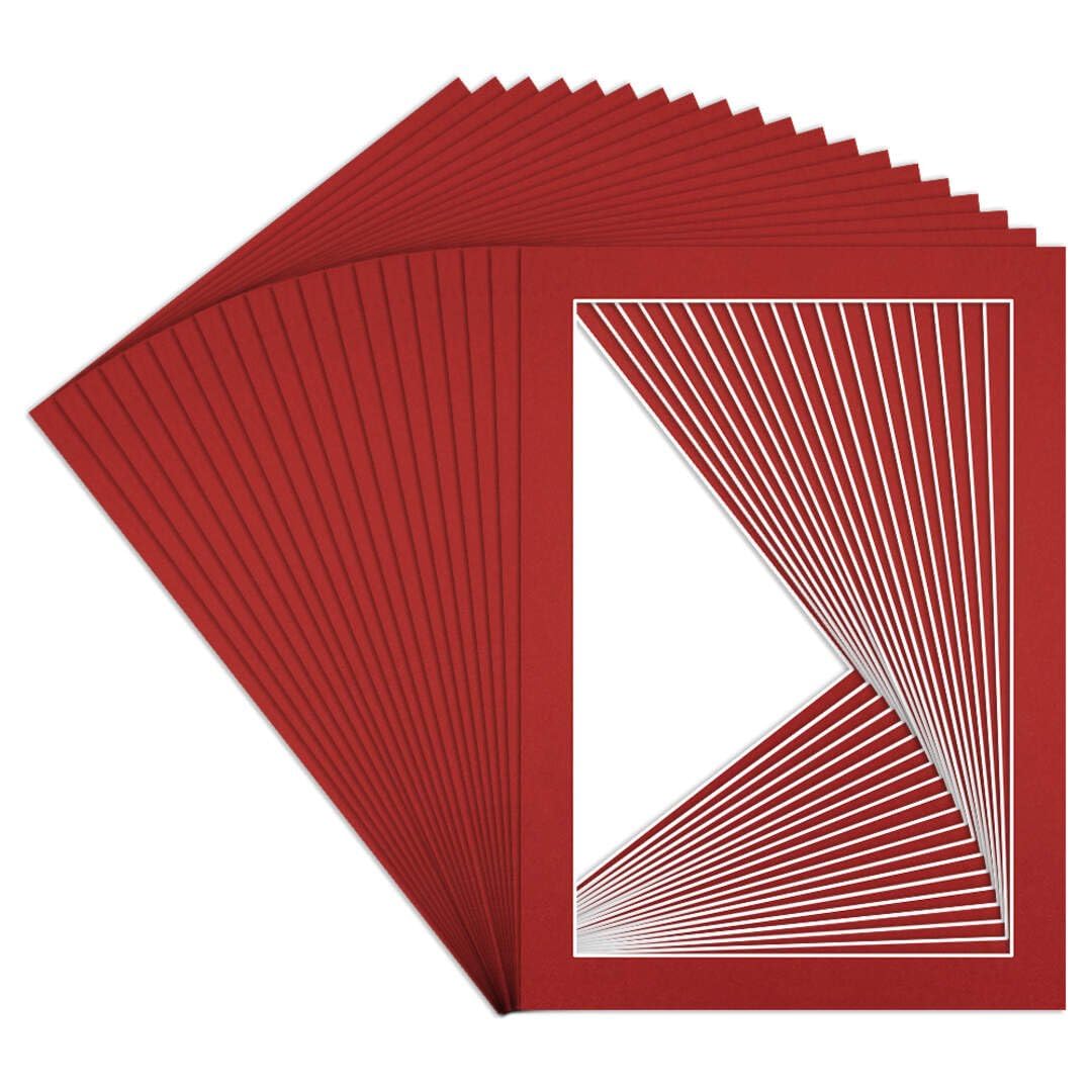 Procut Global 70x50cm Crimson Picture Mounts to Fit 60x40cm Aperture - Precision Cut Cardboard Photo Mount - Ideal for Frames, Prints, Artwork & Certificates - Sizes & Colours Available - 20 Pack