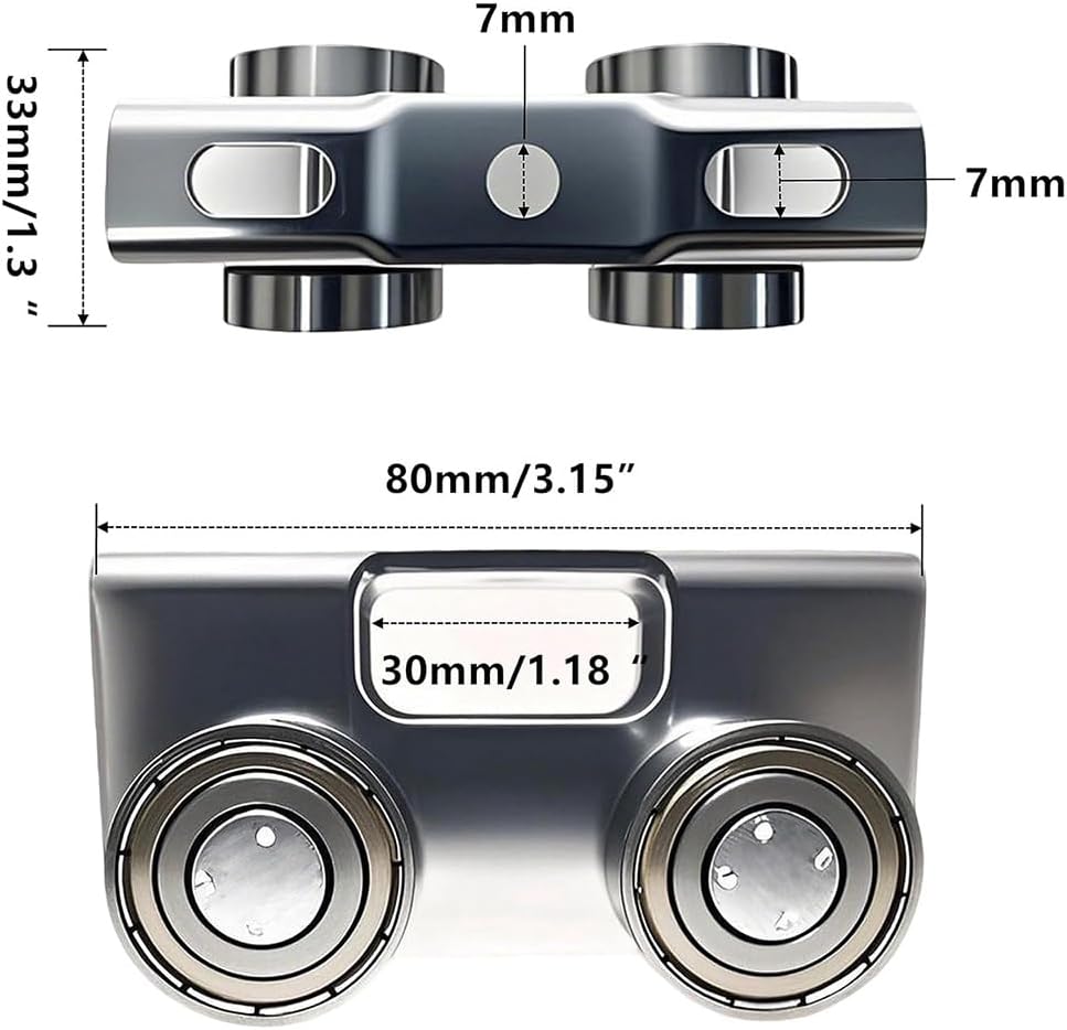 Grannerton 4 輪トロリー アセンブリ ローラー、電動ホイスト用荷重および安定ローラー トロリー、幅 1-5/8 インチ以