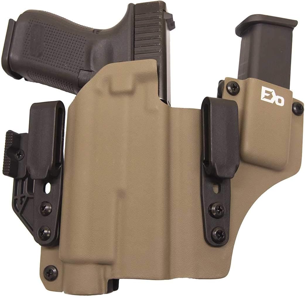 FDO Industries IWB Kydex Holster Compatible with Glock 17 19 22 23 31 32 w/TLR1 +1 Series w/Claw -Made in USA-