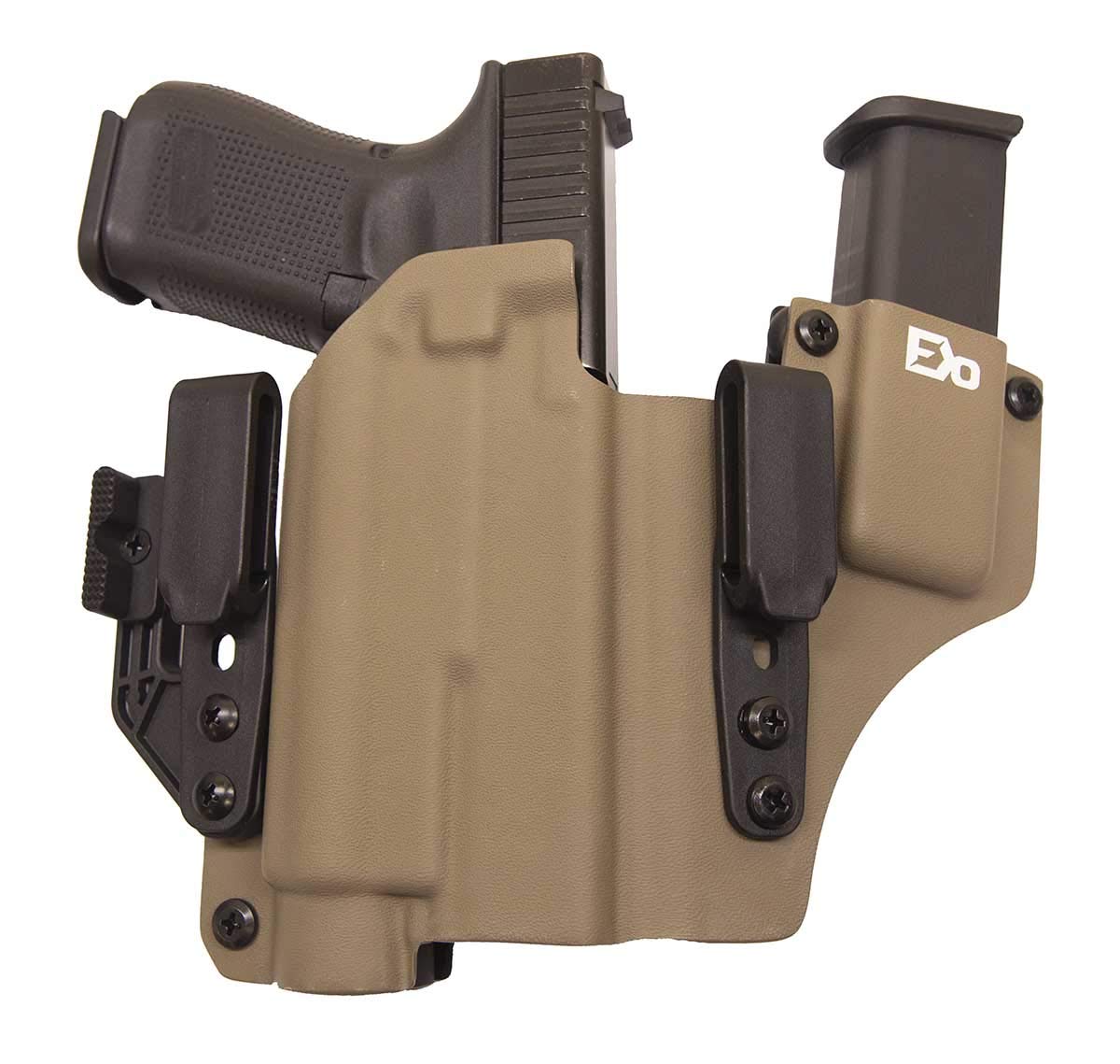 FDO Industries IWB Kydex Holster Compatible with Glock 17 19 22 23 31 32 w/TLR1 +1 Series w/Claw -Made in USA-