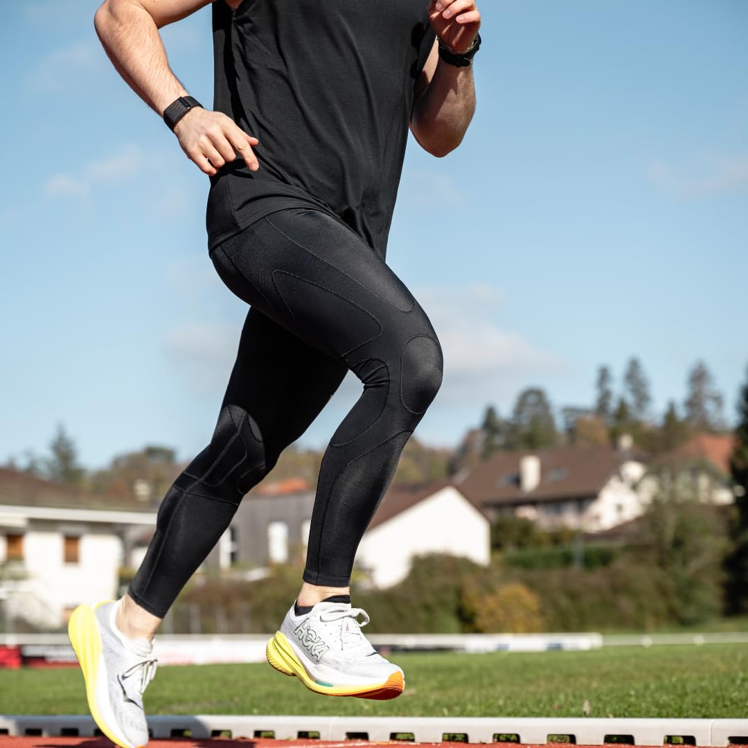Flytex - Legginsy kompresyjne ze wsparciem i paskiem - Komfort i wytrzymałość - Lekkie podparcie kolan - 3 zintegrowane kieszenie - Różne modele męskie/damskie