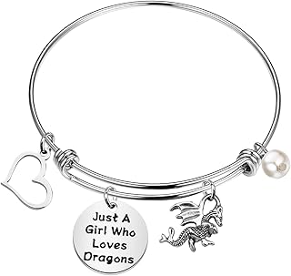 Funny Dragons Bracelet Animal Lover Gift Just A Girl Who Loves Dragons Jewelry Bracelet Dragons Lover Gift Dragons Jewelry
