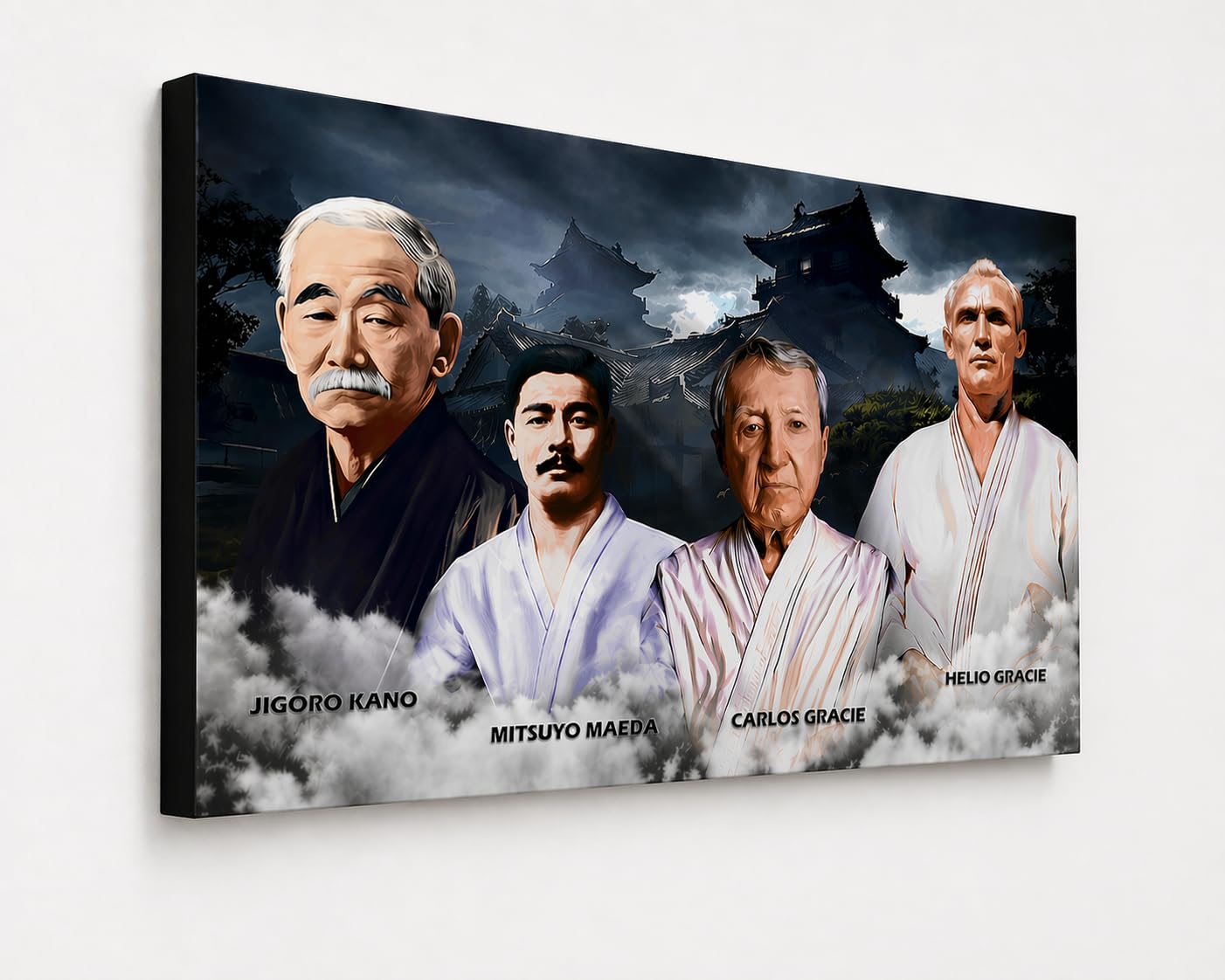 jitsu / Acrylic on canvas frameアート Amazon.com: purenet Jiu-Jitsu Pioneers Canvas Wall Art