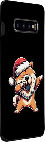 Miniatura 3 de Galaxy S10+ Christmas Chow Chow Dog Dabbing Dab Pose Santa Hat Xmas Case