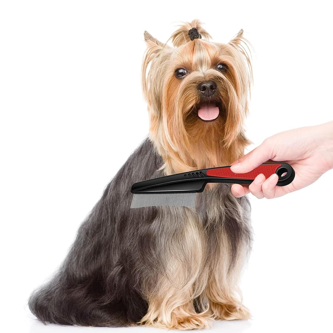 Peigne antiparasitaire pour chien & chat de PetPäl | efficace contre les puces, poux & poussière | professionnel & durable | peigne anti-lentes inclus | maintient votre animal en bonne santé & propre.