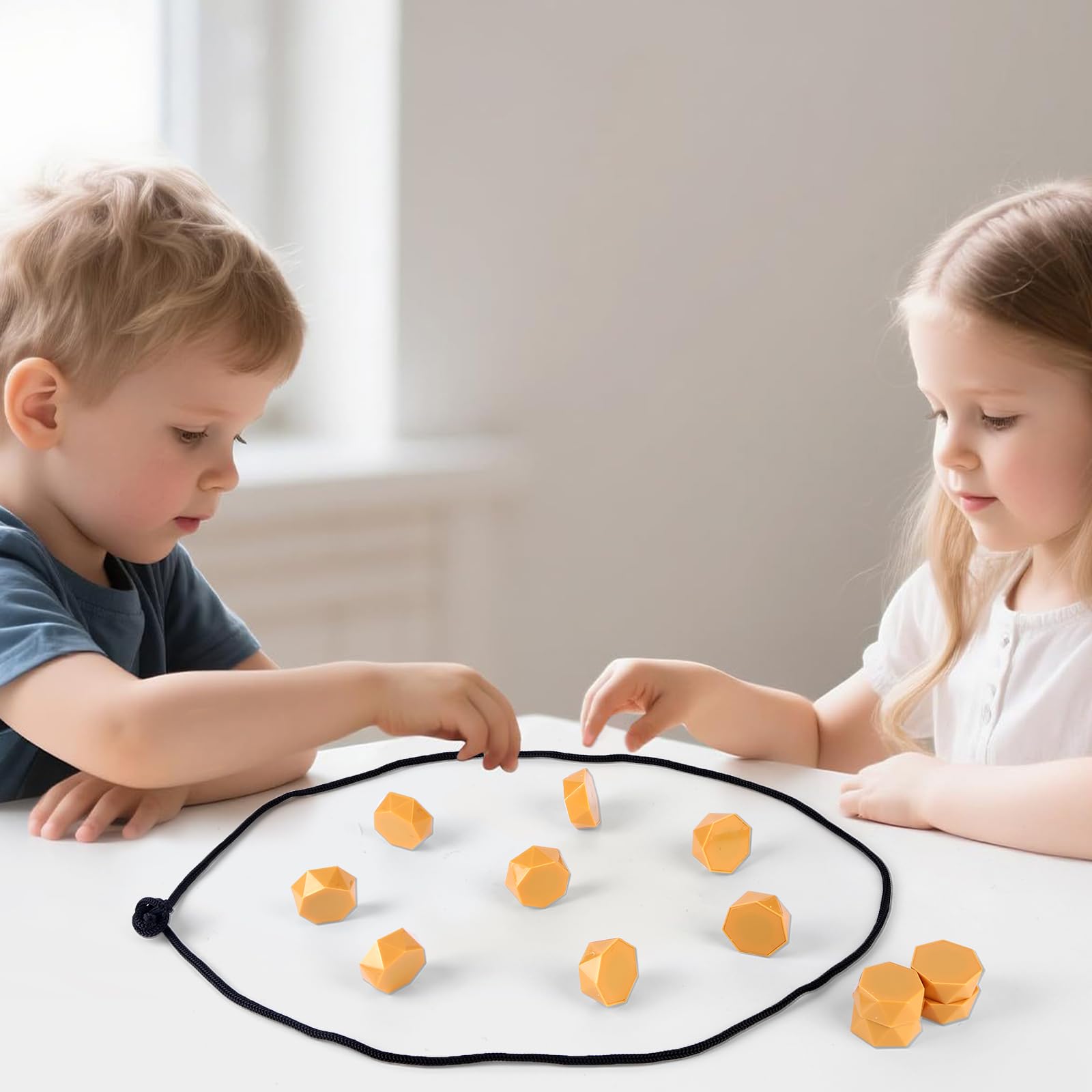 Gioco di Scacchi Magnetico Generico, Portatile e Strategico con Tavola Magnetica per Bambini e Adulti, Puzzle da Tavolo per Famiglia, Viaggio e Serate di Giochi con Corda e Pietre