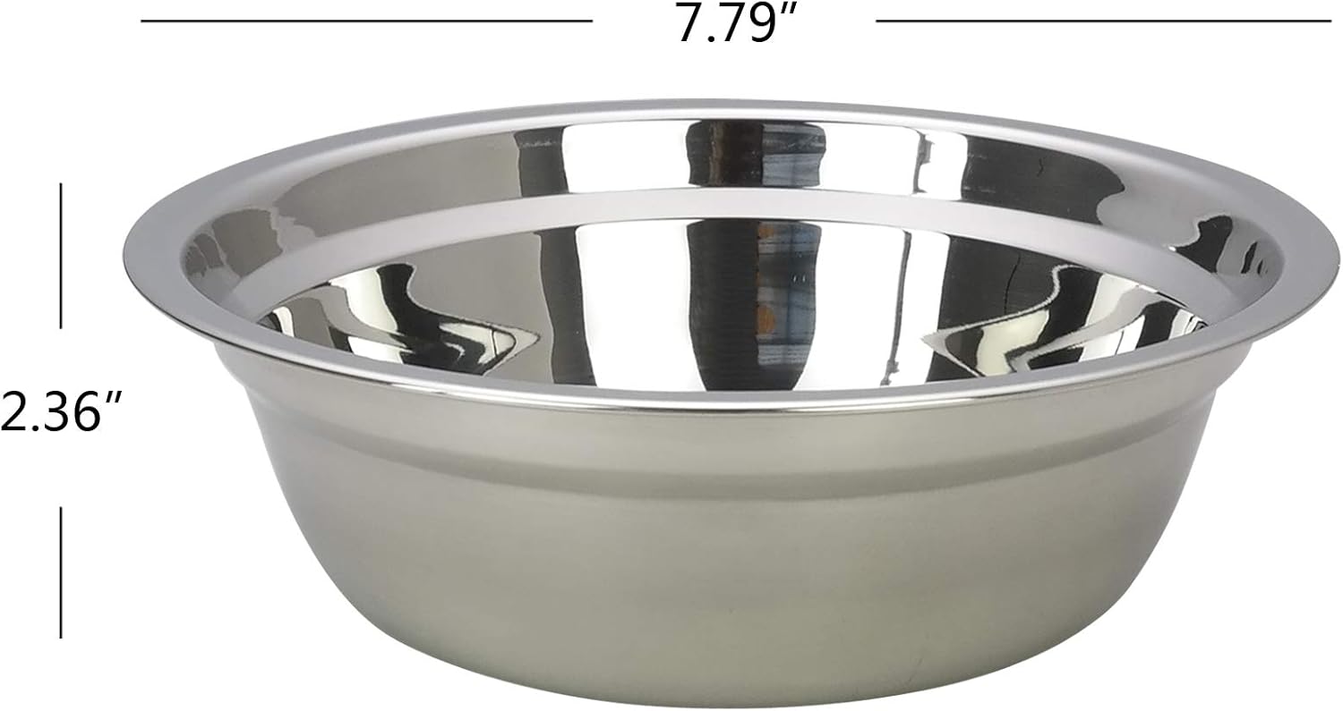 4-Pack Small Kitchen Salad Bowls, Stainless Steel Prep Metal Mixing Bowls - Image 2