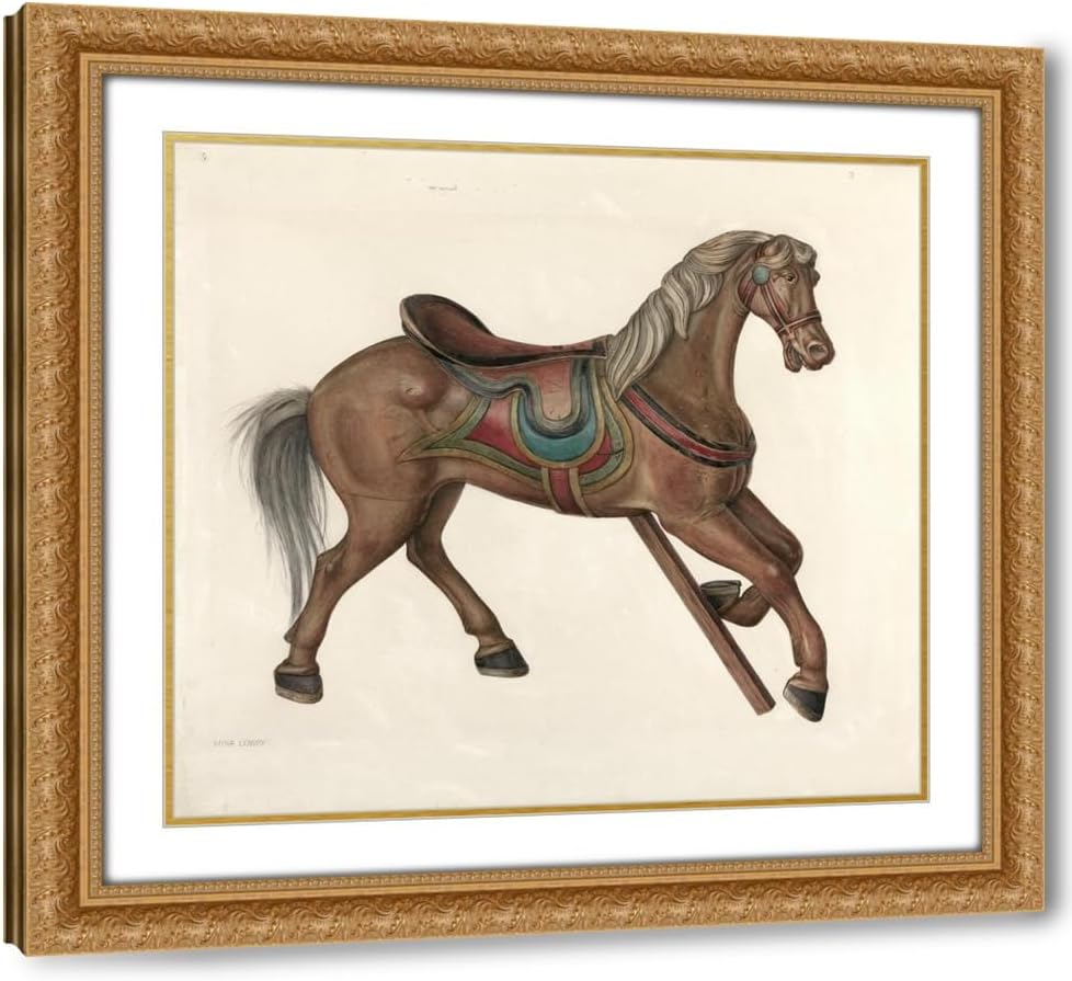 ArtDirect Hobby Horse (1935-1942) Custom Framed Art Print Giclee Print or Canvas Options with Various Sizes and Customization by Mina Lowry 114077idx