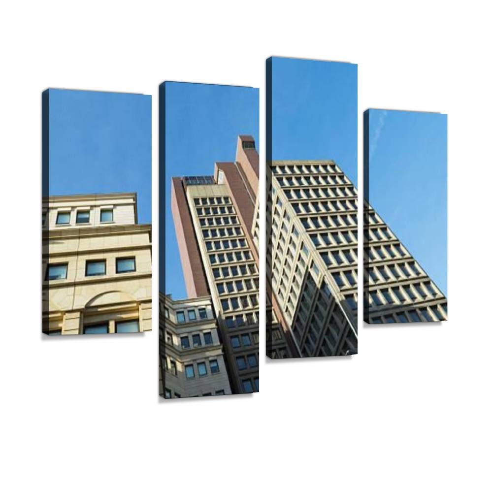 4 Panel corporate buildings in colmore row birmingham birmingham englands Canvas Pictures Home Decor Gifts Canvas Wall Art for your Living Room
