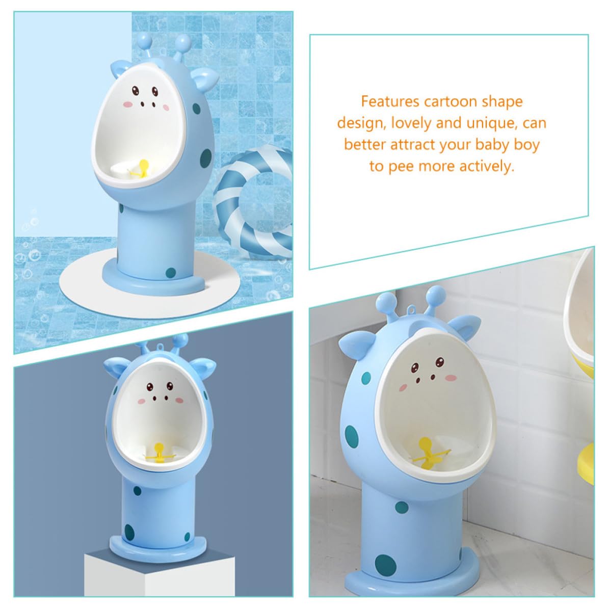 Orinal Portátil para Pequeños Diseño Jirafa, PP