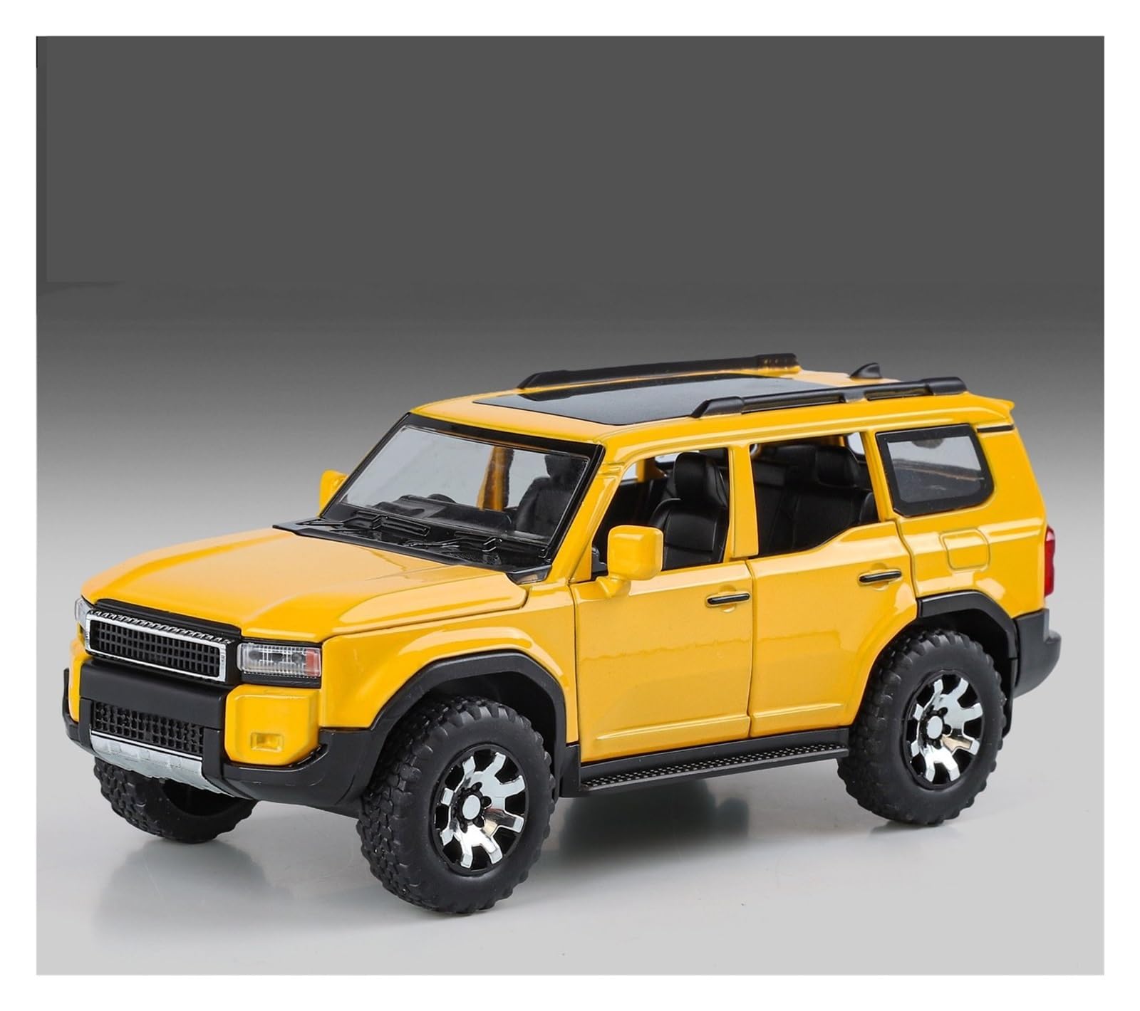 BANKOTO Diecast Car 1:32 For Toyota For Prado Diecast Metal Alloy Car Model Collection Collectible(Yellow)