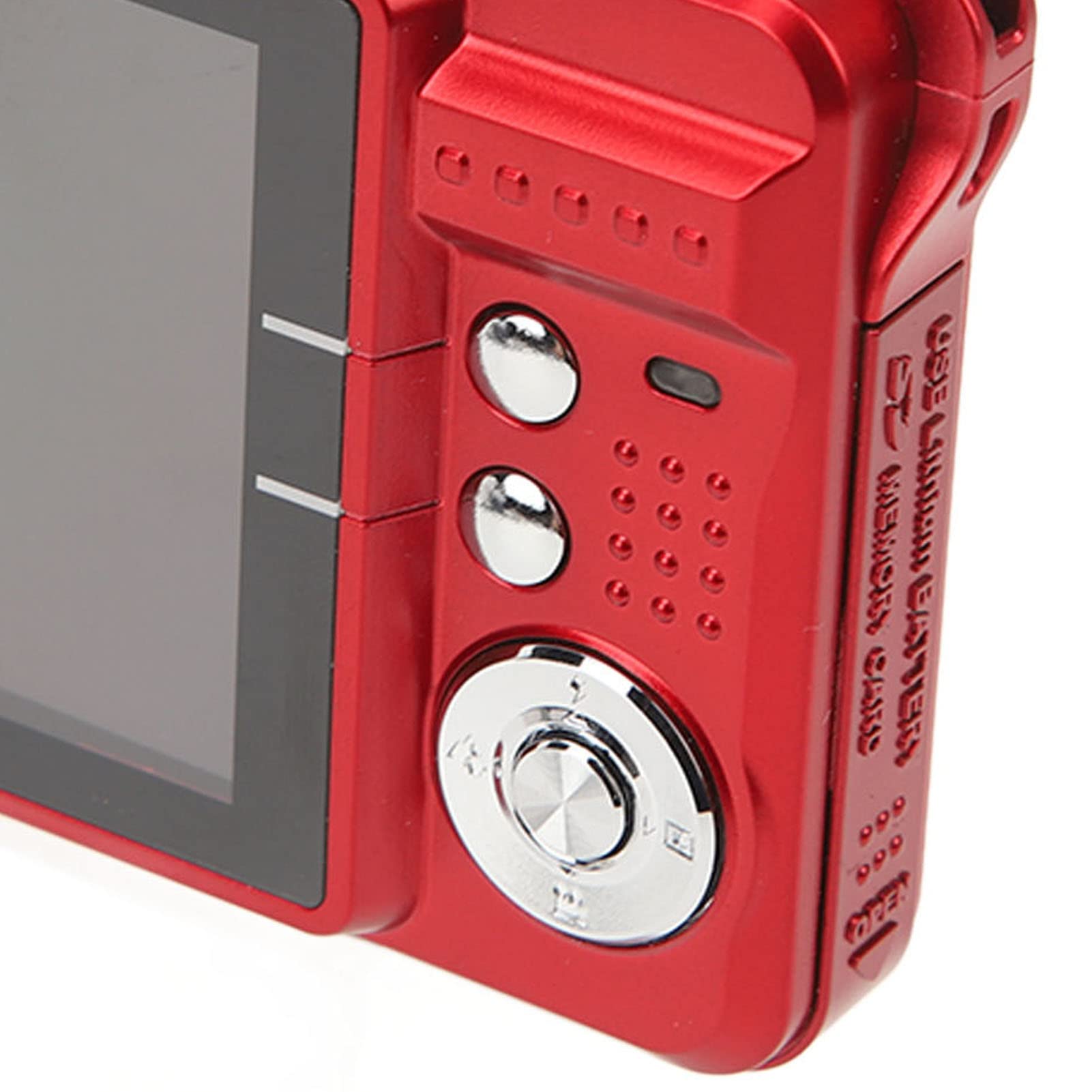 Fotocamera Digitale, Videocamera 4K 48MP, Fotocamera con Zoom 8X Antivibrazione con Schermo LCD da 2,7 Pollici, Registratore Videocamera per Vlogging per Raveling, C3 48, Rosso