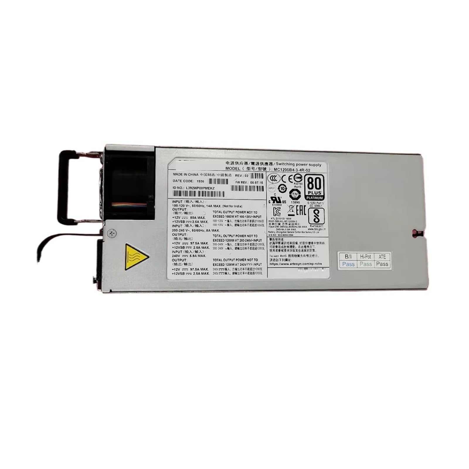 CXDFRSER MC1200B4-3-4R-02 Power Supply 12V 1200W Power Supply