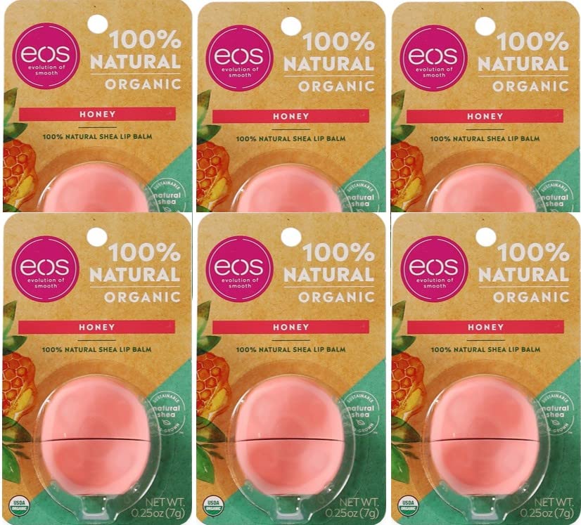 Honey pack of 6 EOS: 100% Natural Shea Lip Balm