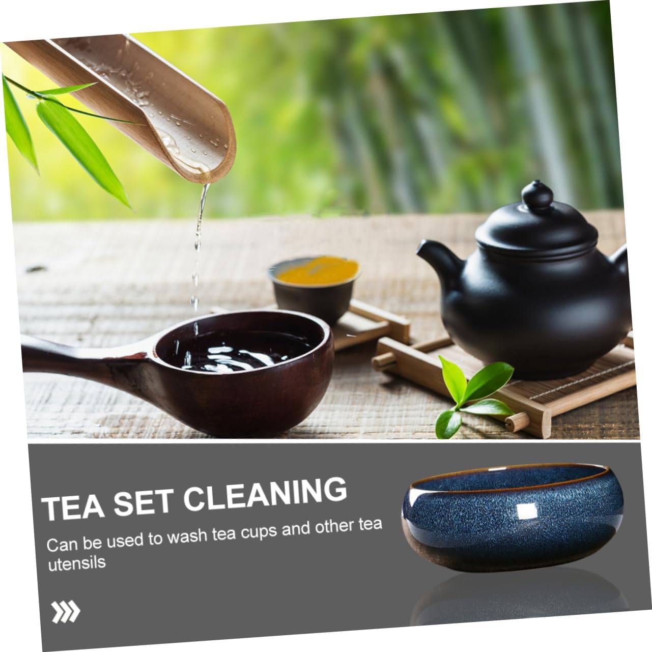Luxshiny Ceramic Tea Wash Bowl for Tea Lovers Kiln Change Glaze for Home Travel and Gift Use