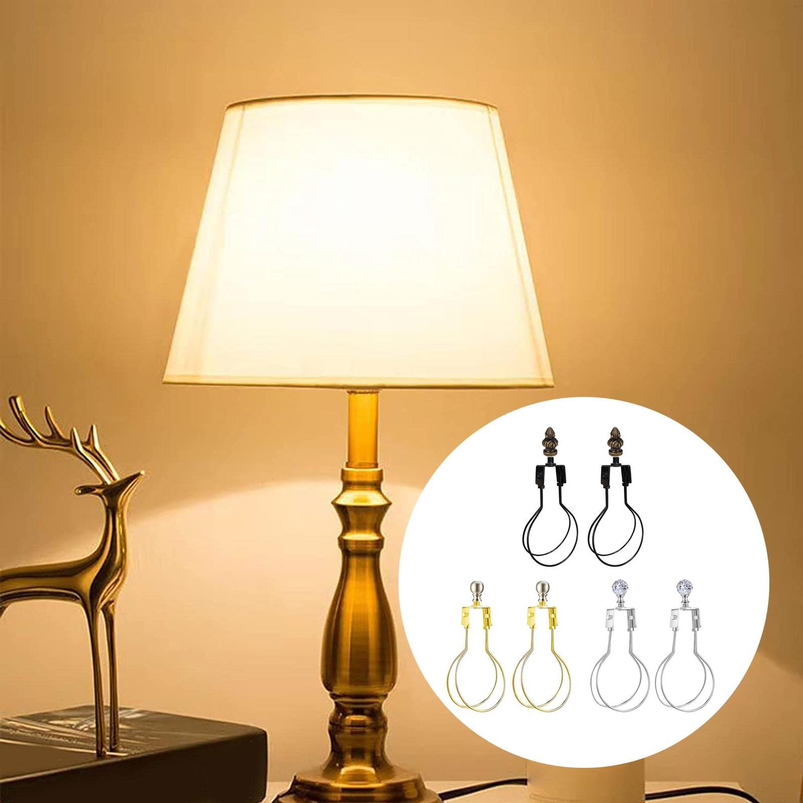 Lamp Shade Harp Holder Adapter Set with Finial DIY Lighting Accessories Black | Home & Garden | Lamps, Lighting & Ceiling Fans | Lamp Shades-image-47