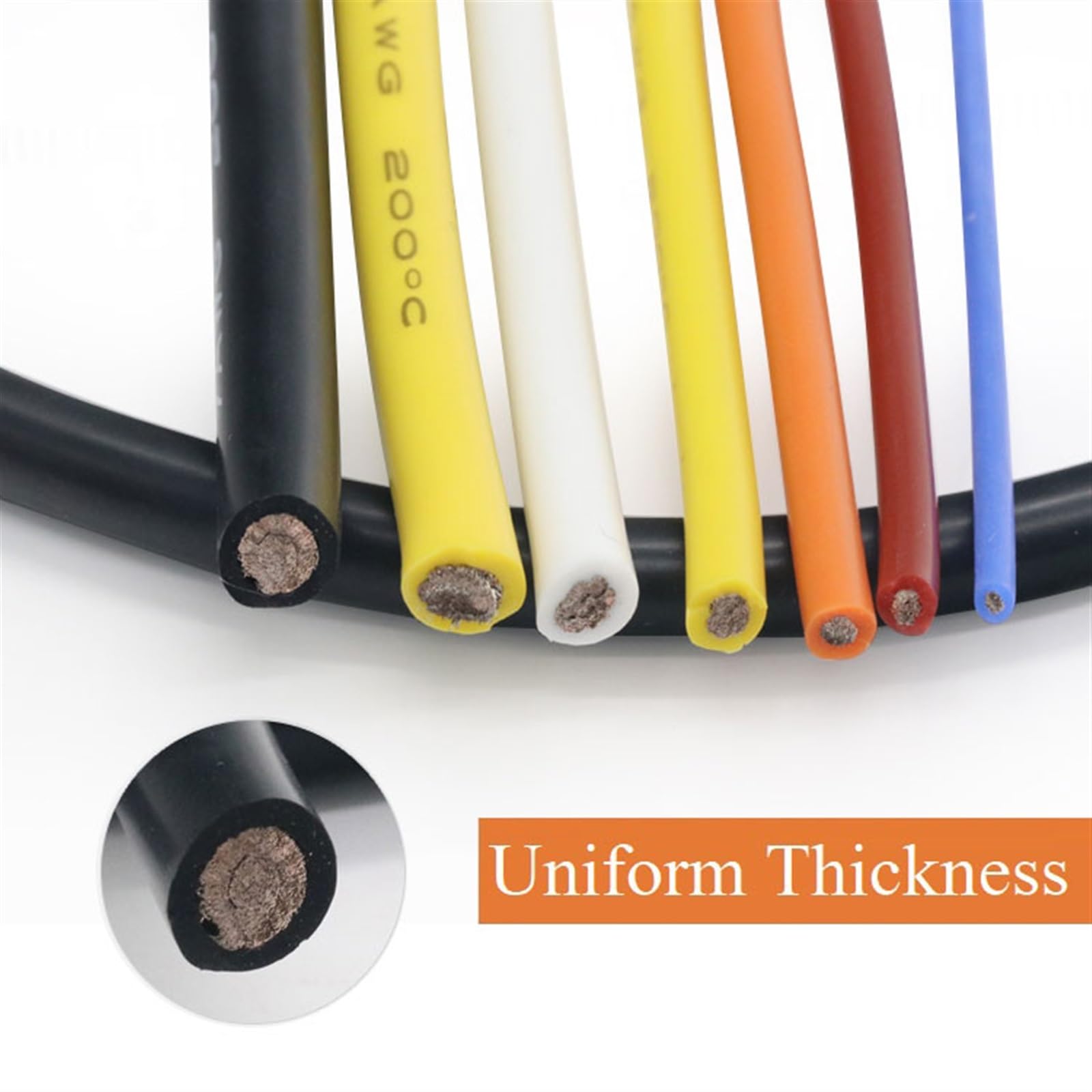 alambre eléctrico flexible, Cable calefactor de cobre flexible con aislamiento silicona, ultrasuave, 1 o 5 metros, calibre 30 AWG 10