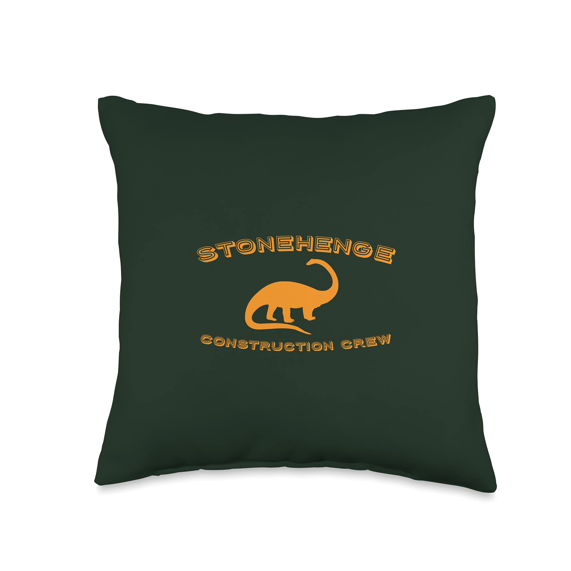 FunnyCoolZone Funny Dinosaur Stonehenge Construction Conspiracy Throw Pillow, 16x16, Multicolor