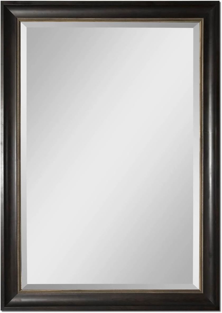 Uttermost 14178 Axton Oversized Mirror, Black, 82.1" L x 58.1" W x 2.6" D