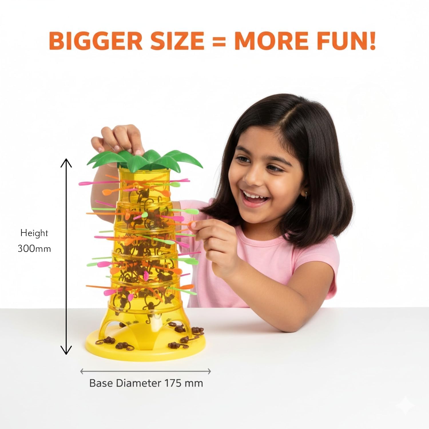 Cocina Perfecta Monkey Tumble Game – Don’t Let The Monkeys Fall Kids Toy, Fun Family Board Game with Sticks & Dice, Interactive Skill & Balance Game for Boys & Girls Age 3+, Party Game