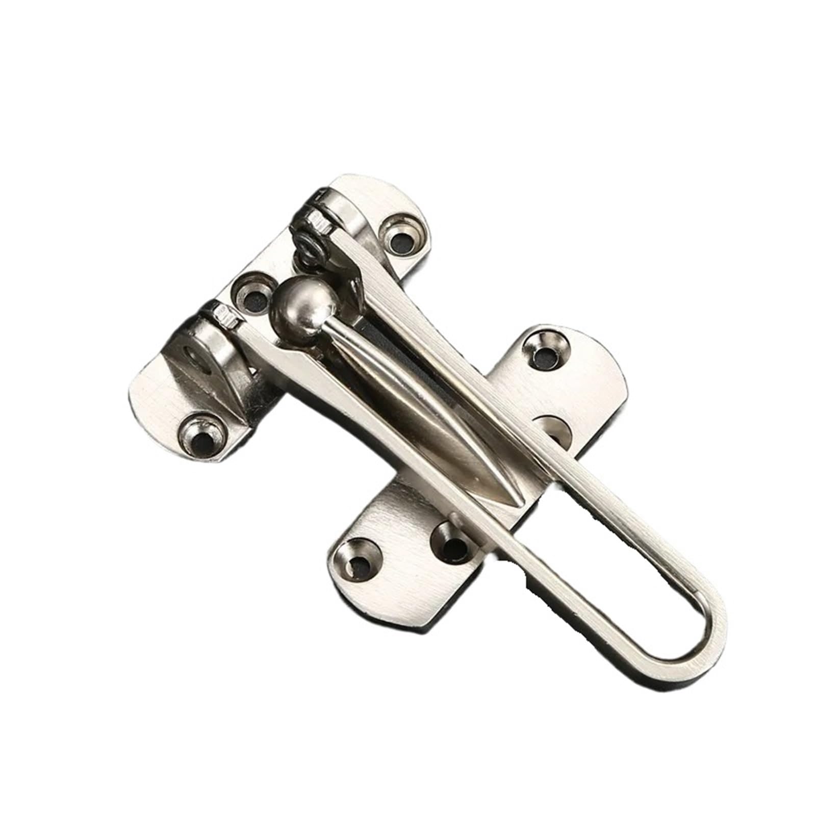 Swing Bar Door Lock 8pcs Buckle Door Bolt Hasp Household Thickening Mute Anti-Rust(Silver)