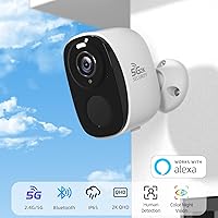 Vista 2 de 4pcs 5G/2.4G WiFi Security Cameras Wireless Outdoor,2K Home Indoor Camera with AI Detection, Siren,Wireless Cameras for Home Security with