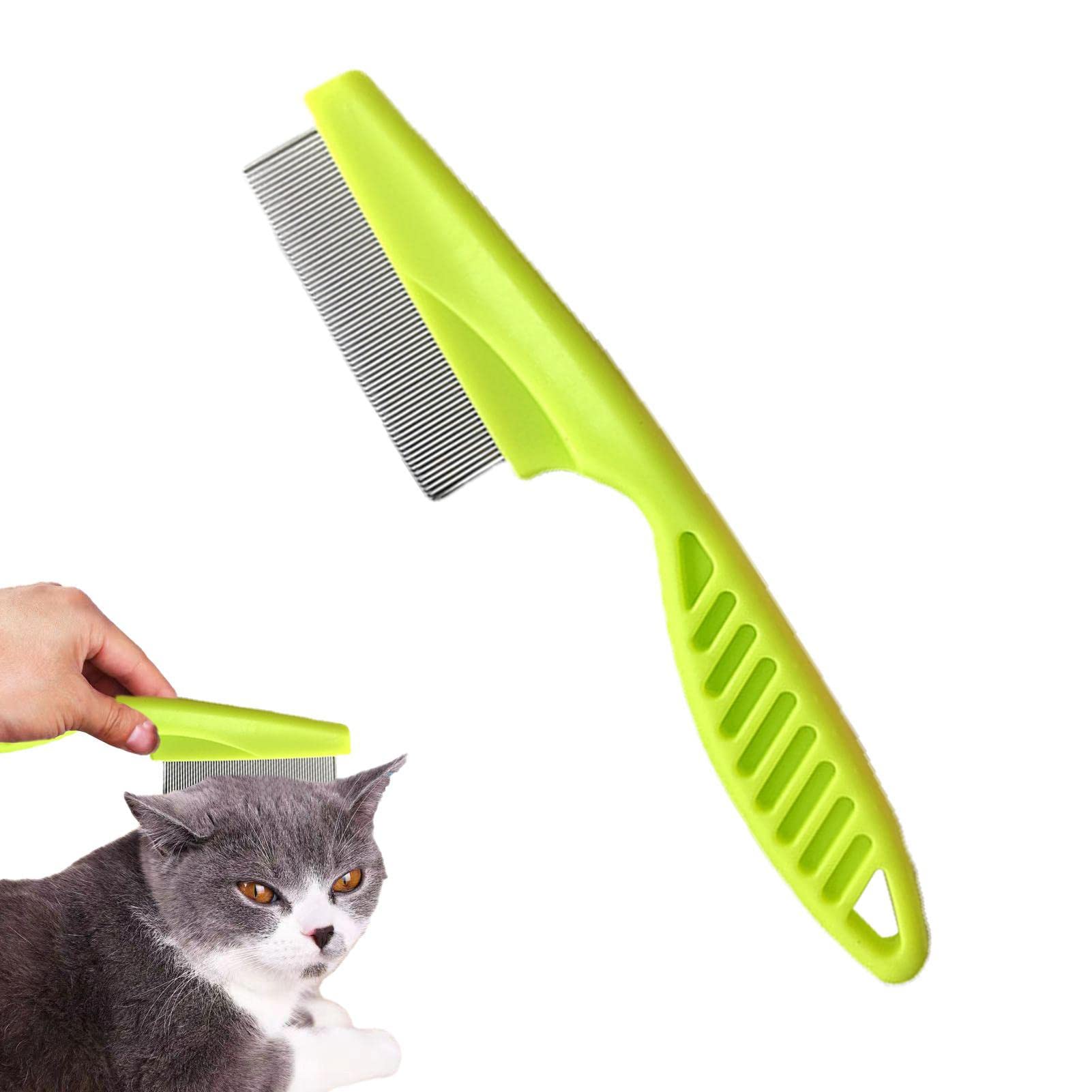 Brosse anti-puces pour chat, brosse anti-puces avec manche épaissi | Peigne pour chiots pour petits chiens, articles de toilette pour chats, accessoires pour chiens, kit toilettes pour chiens Jingan