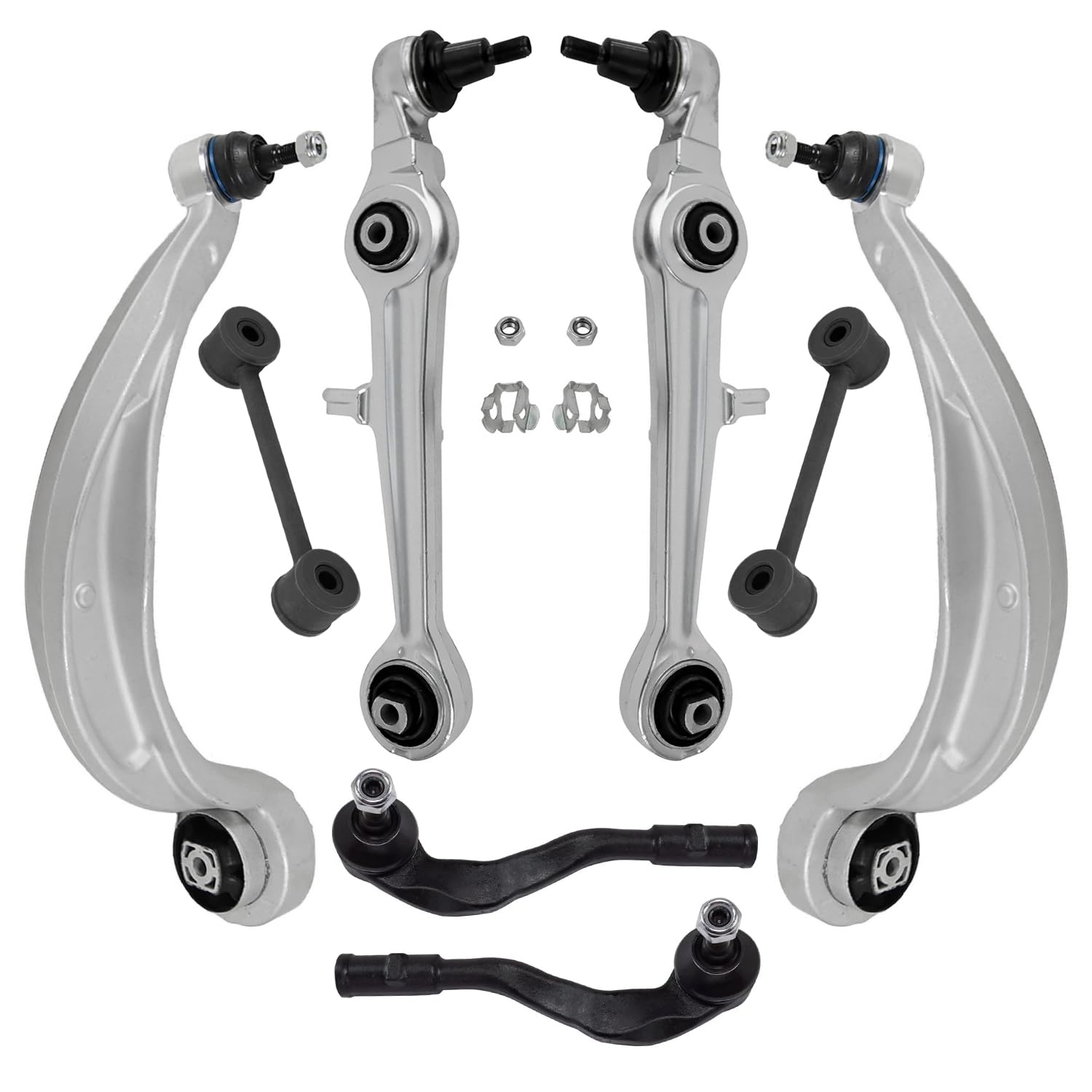 Detroit Axle - 8pc Front End Kit for 2009 2010 Audi A4 Quattro, 4 Lower