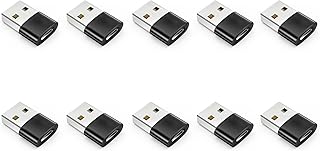 USB to USB C Adapter 10 Pack, Type C Female to A Male Charger Cable Converter for iPhone 15 14 13 12 Pro Max Plus, Apple W...
