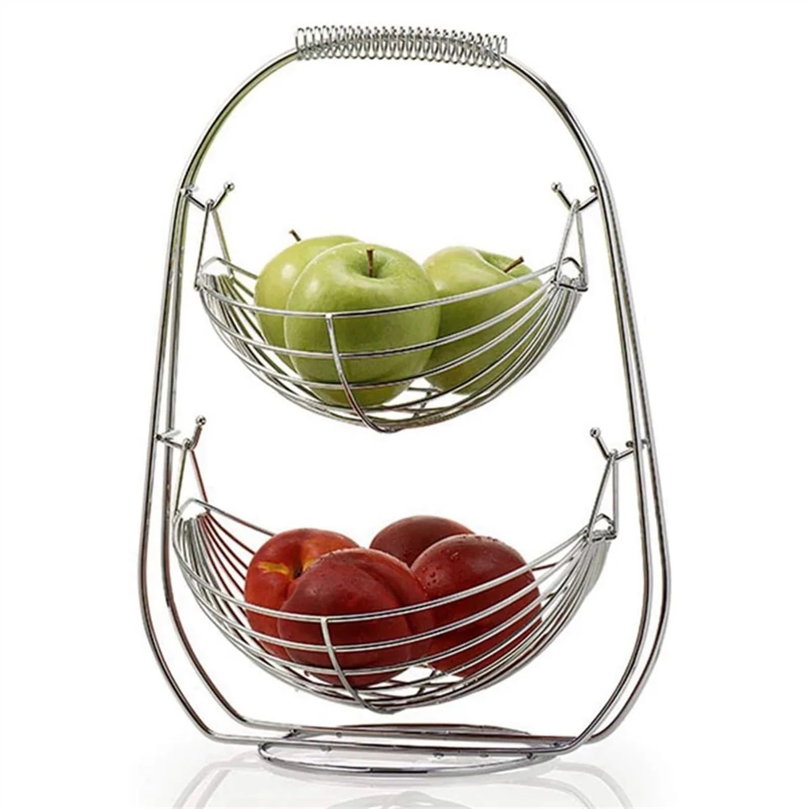 Cesto di frutta 2-poziomowy kosz na owoce Uchwyt miskę Stojak ze stali nierdzewnej Kuchnia Warzywa Przechowywanie kosza Taca imprezę Organizator gospodarstwa domowego Wystrój Ciotole di frutta