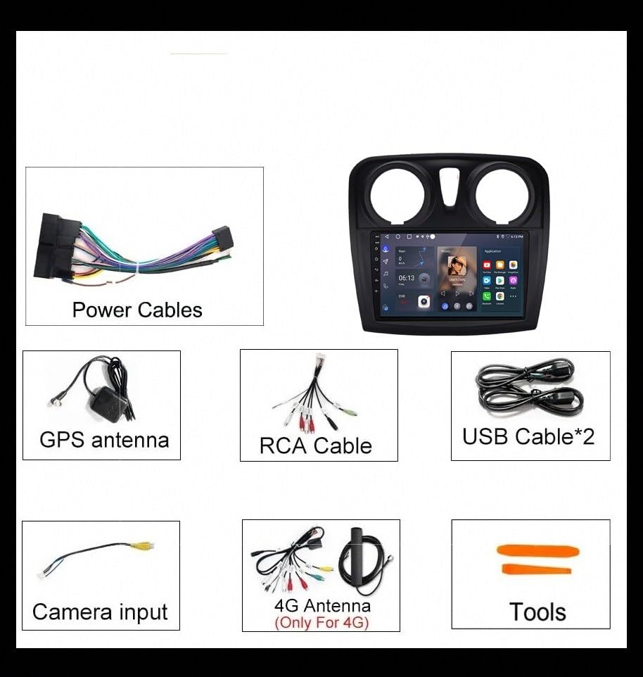 Radio Coche 2 DIN Renault Logan 2 Sandero 2 Carplay Android Auto Navegación Bluetooth 7