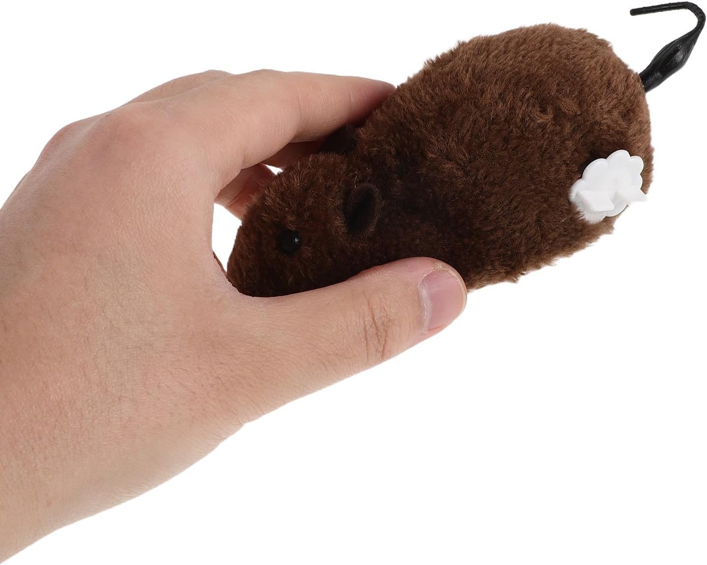 6pcs Realistic Soft Mouse Cat Wind up Plush Mouse with Resilient Polyester and Plastic Construction, No Electronics, for Indoor Cat Training and Play