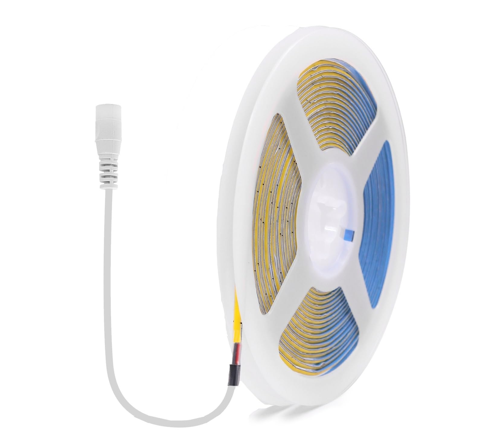 wenwendianzi USB COB LED Strip 3mm 5mm 8mm Width 12V 320LEDs Flexible LED Strip Light with Adhesive High Density Linear Lighting(Warm white,5V 3MM DC WIRE_4 M)