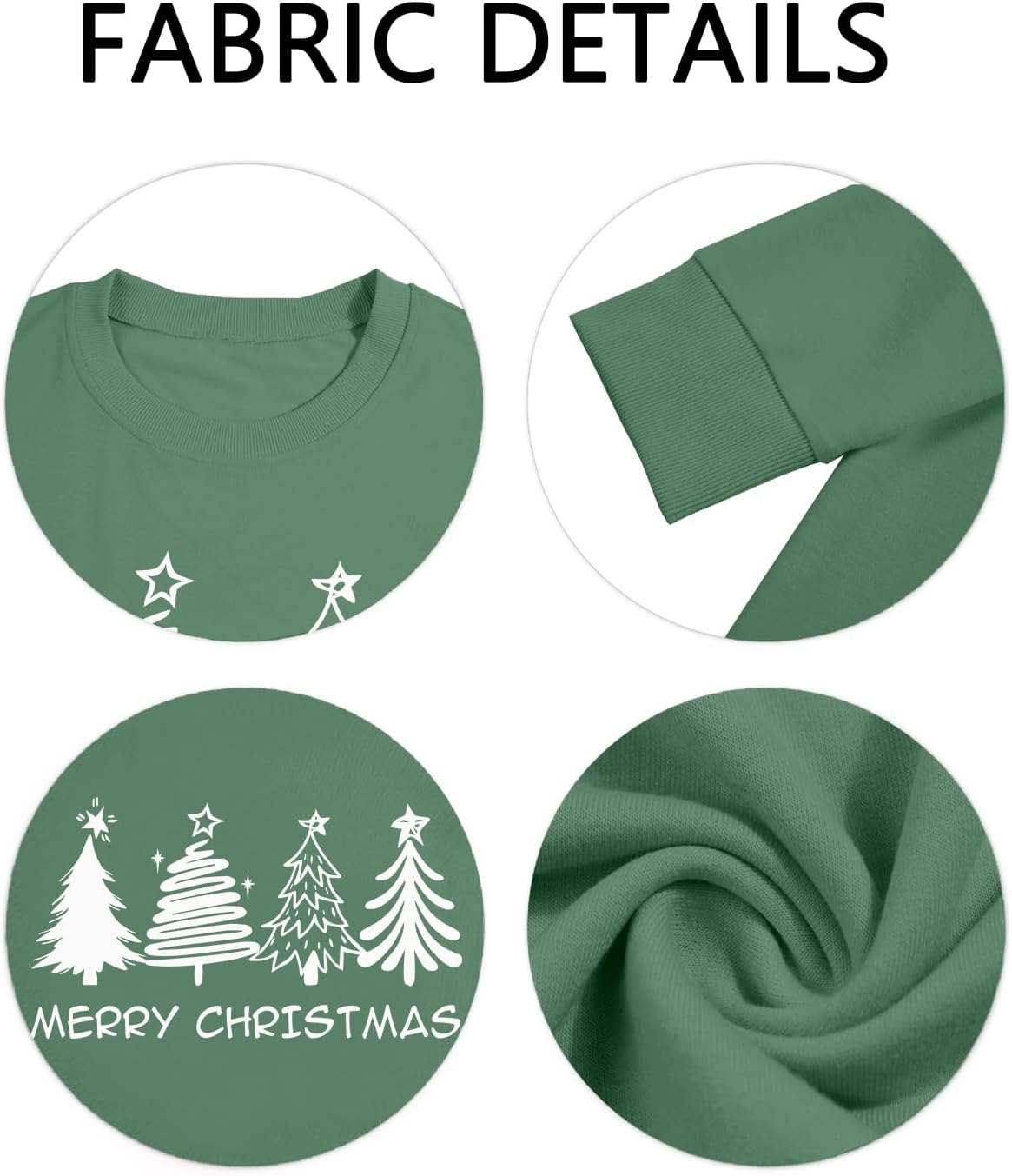 Christmas Sweatshirts for Women Christmas Tree Long Sleeve Shirt Merry Xmas Holiday Sequin Pullover Tops - Image 4