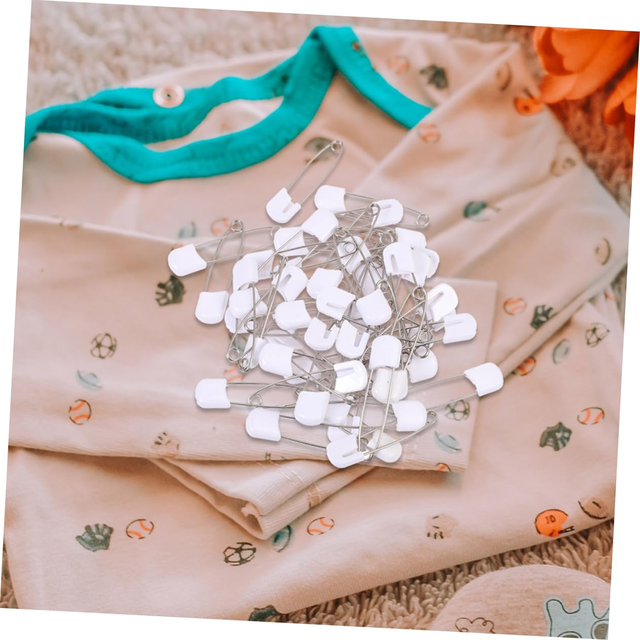 VICASKY 5 Sätze Sicherheitsnadeln Hochwertige Brooch Pins Für Stoffwindeln Kinderbekleidung Und Mehr Leicht Tragbar Und Einfach Zu Verwenden Für Neugeborene Und Kleinkinder 60 Stück * 5