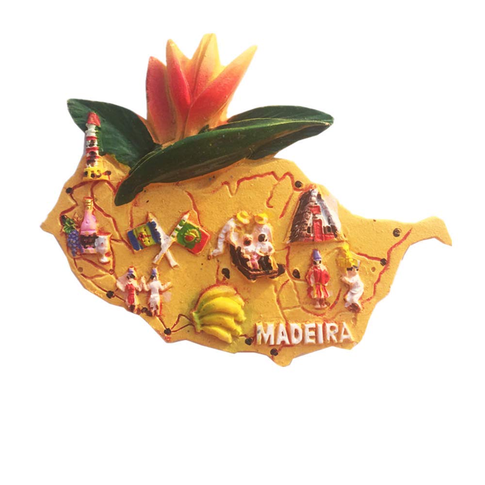 3D Madeira Portugal Fridge Magnet Souvenir Gift Home Kitchen Decoration Refrigerator Magnetic Sticker Collection
