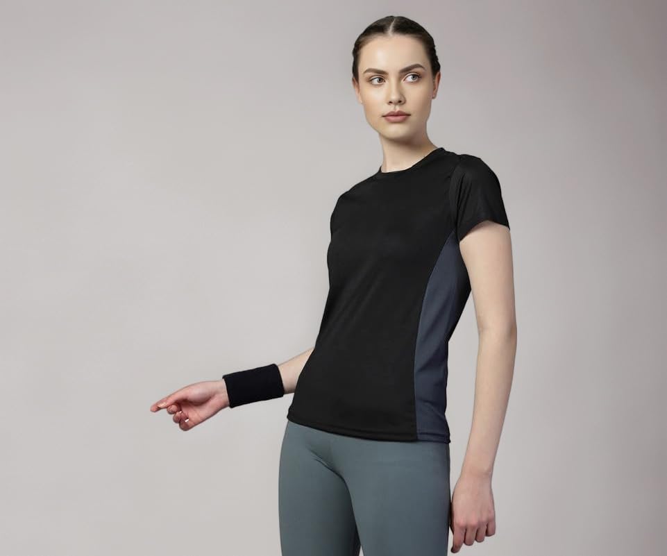 Gym Tshirt for Women Workout Dry Fit t Shirt Sports Tshirt Lightweight Round Neck Breathable Half Sleeve Activewear Mesh Running Yoga Tops for Woman