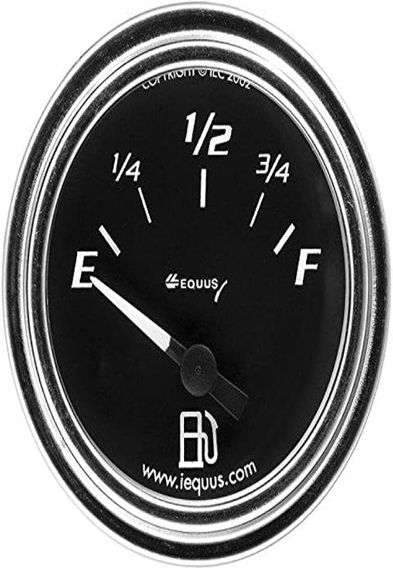 Manômetro de nível de combustível EQUUS 7363 0–100 PSI com mostrador preto – 1 unidade