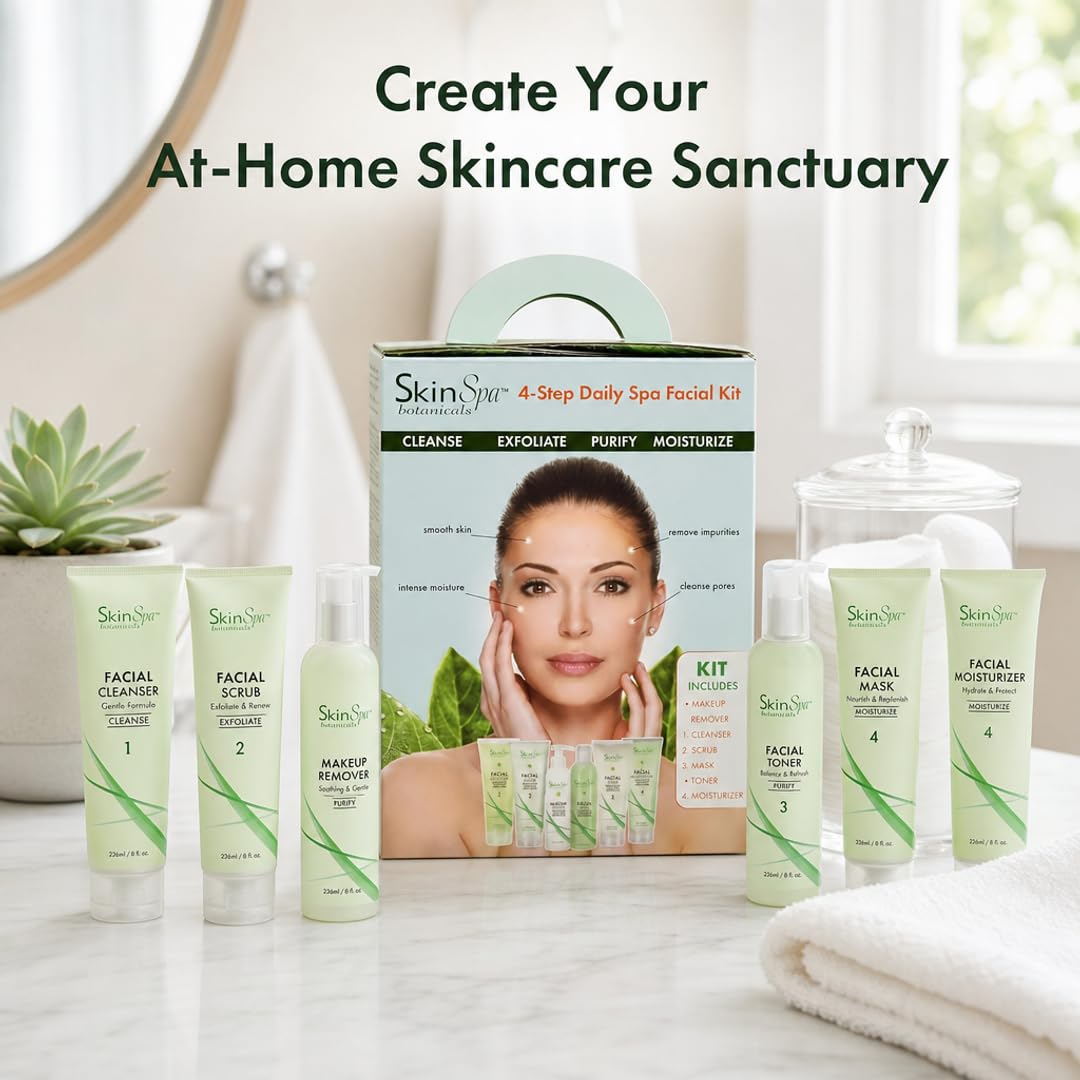Amazon.com: SkinSpa - Skin Care Facial Cleanser Set, Daily Routine