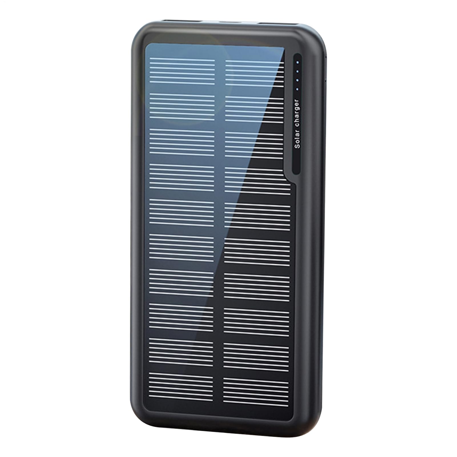 Chargeur portable – Chargeur solaire pour smartphone 10 000 mAh | Banque de charge portable fine pour randonnée, festival, plage, avion, randonnée, pêche en plein air, université