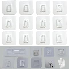 CARURLIFF 12 PCS Wall Mounted Replacement Sticky Pads for Kitchen Bathroom Shower Caddy Organizer Rack Holder Nail Free
